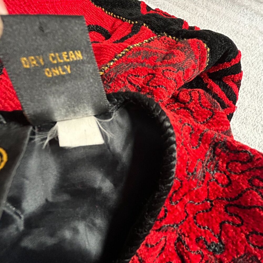 Julia Kin Womens Medium Patchwork Jacket Button-U… - image 4